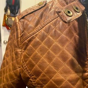 Brown Faux leather jacket